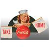 Image 1 : Cardboard Coca-Cola Cutout Sign.