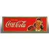Image 1 : Tin Coca-Cola Sign with Girl on Right with Bottle.