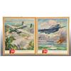 Image 2 : Set of Cardboard Coca-Cola WWII Airplane Hangers.
