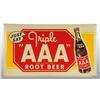 Image 1 : Embossed Tin AAA Root Beer Sign.