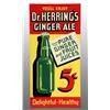 Image 1 : Embossed Tin Dr. Herring's Ginger Ale Sign.