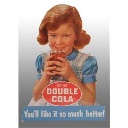 Lot of 3: Cardboard Cola Soda Pop Signs.