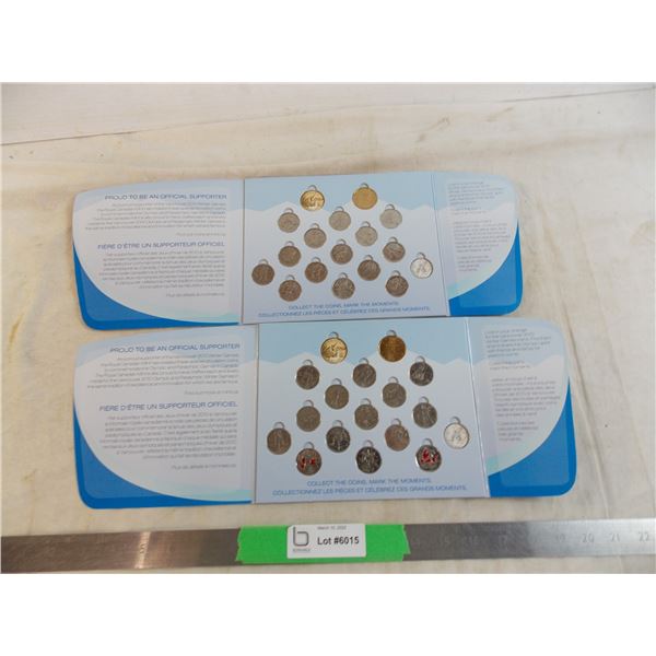 (2) 2010 Olympic sets - missing 1 loonie + 1 quarter each