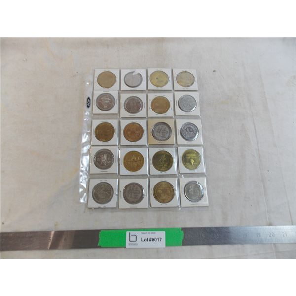 20 various collectible coins/medallions