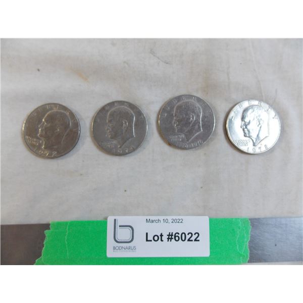 1972,74,76,78 US Dollar Coins