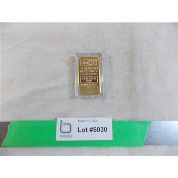 Johnson Matthey 1oz "gold" bar - cannot guarantee authenticity
