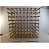 Image 1 : *Wooden/metal wine rack - holds 64 bottles - 32x32