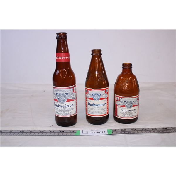 Budweiser Beer Bottles (3)