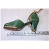 Image 4 : Antique Green+Gold High Heel Shoes Size?