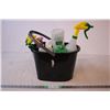 Image 1 : Bucket with various spray bottles