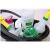 Image 2 : Bucket with various spray bottles