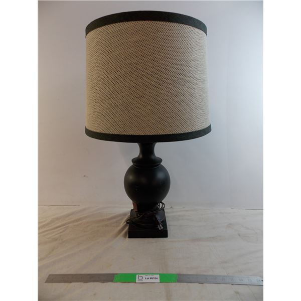 *Table lamp - 30" tall 17" diameter of shade (finicky switch)