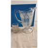 Image 3 : Cut glass wine glasses, pitcher, small cup