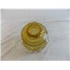 Image 2 : Vintage yellow glass cookie jar with lid