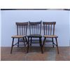 *(3) Vintage wooden chairs