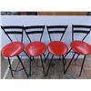 Image 2 : *(4) Bar Table Chairs with foot rests - 360 swivel - 43" total height 30" seat