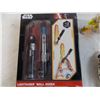 Image 2 : Lightsabre wall hooks + star wars FANDEX + misc toys