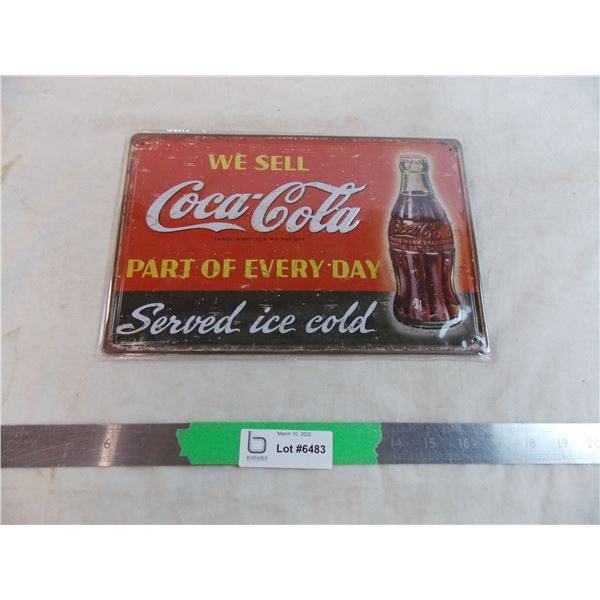 Coca-Cola tin sign - 8x12