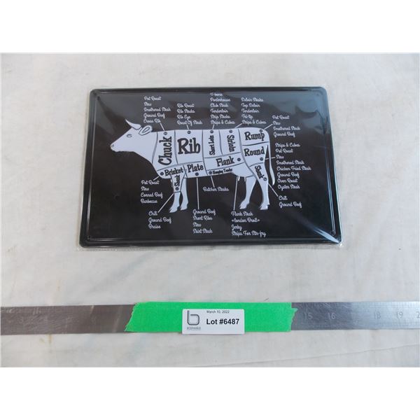 Steak Cuts tin sign - 8x12