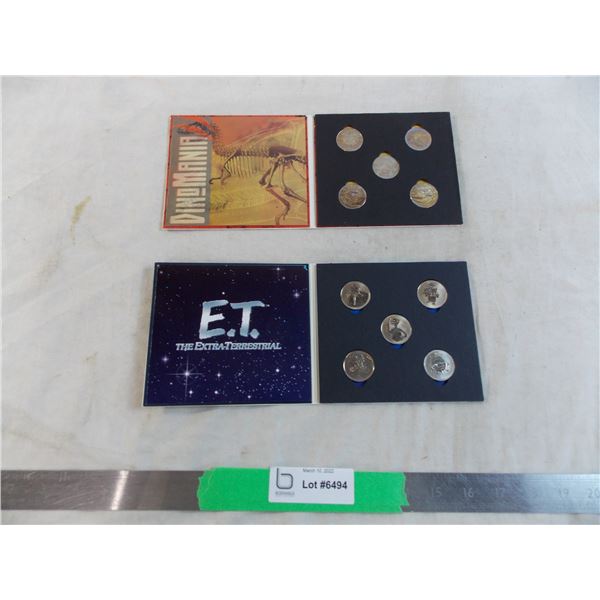 ET + Jurassic Park coin sets