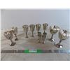 Image 1 : (10) HRM silver plated goblets (Canada) + (2) WM Rogers goblets (Italy)