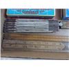 Image 3 : vintage foldout wooden rulers, misc school items