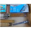 Image 4 : vintage foldout wooden rulers, misc school items