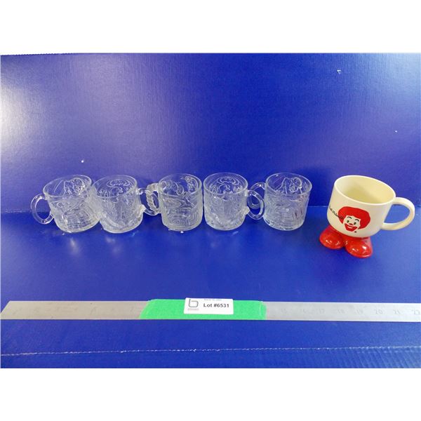 McDonalds Mugs - Plastic Ronald McDonald with 5 Baman