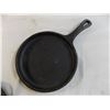 Image 2 : (2) Cast Iron frying pans - 7" diameter (shallow) - skookie mini skillet