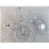 Image 2 : Crystal candy dish, cut glass divided dish, misc glassware