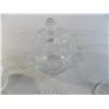 Image 6 : Crystal candy dish, cut glass divided dish, misc glassware