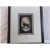 Image 2 : Painted wood slab in frame - 6.5" x5.5" frame