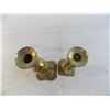 Image 4 : 2 Brass candlesticks - 10.5" + 9.5"