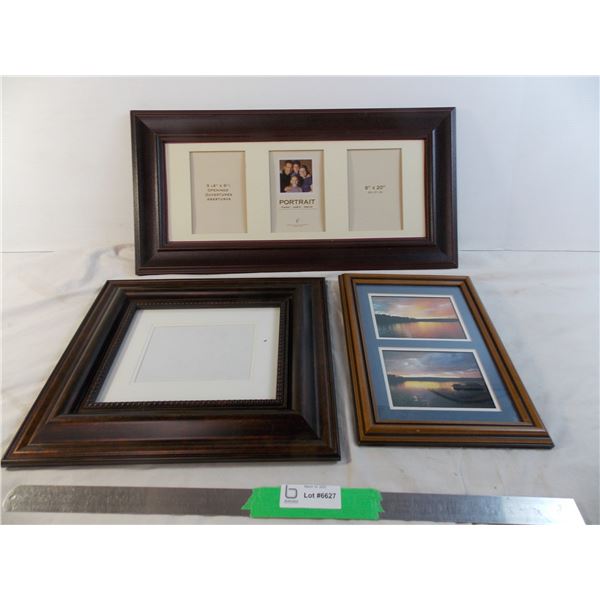 Wood picture frames - triple frame is 24x12