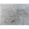 Image 3 : Crystal Glassware - candlesticks, cut glass candy bowl, vases