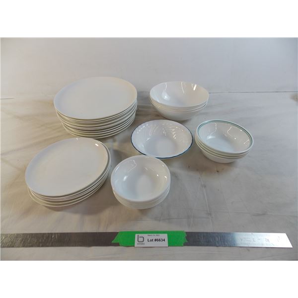 Dishes - large + medium plates, bowls