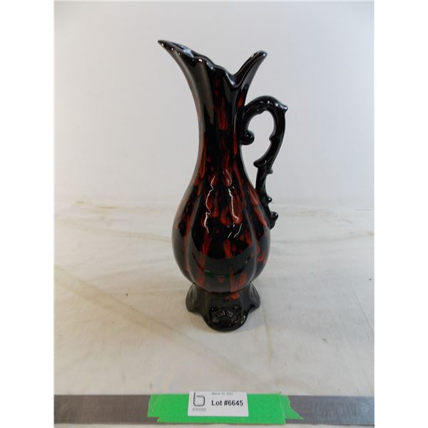 Black and Red Vase - 14" tall