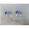 Image 5 : Blue Herring wine glasses with amber cut glass creamer