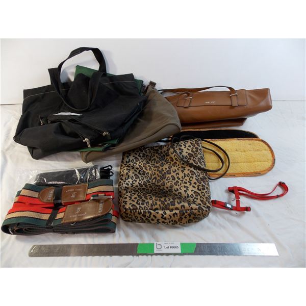 Travel Bags, suitcase straps, misc bags, cat collar