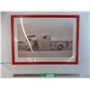 Image 1 : Vintage pickup truck picture print in plastic frame - 29x21