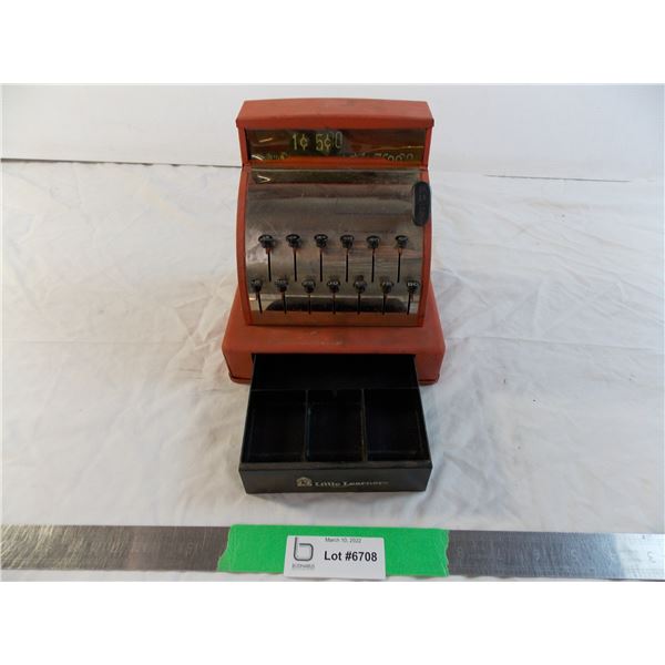 Little Learners miniature tin cash register - working cash drawer