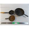 Image 1 : Cast Iron Frying Pans - 10.5" skillet + 2 minis