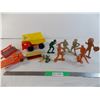 Image 1 : Vintage plastic toys - jumbo toy cowboys
