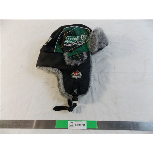 100year Sask Roughriders Trapper Hat - universal fit