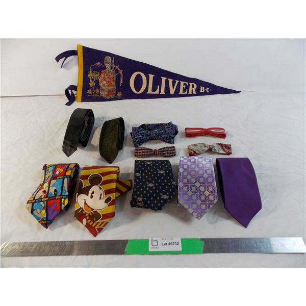 Various Ties + Oliver BC pennant