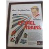 Image 3 : Lionel Train advertisement in frame + Joy Ride wall placard