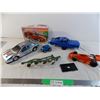 Image 1 : AMT model (used), various toy cars, some missing wheels