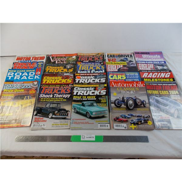 various muscle car magazines