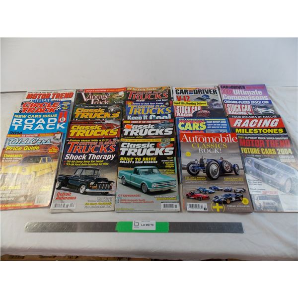 various muscle car magazines