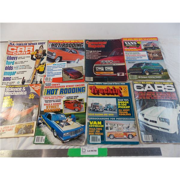 vintage magazines, vans trucks cars